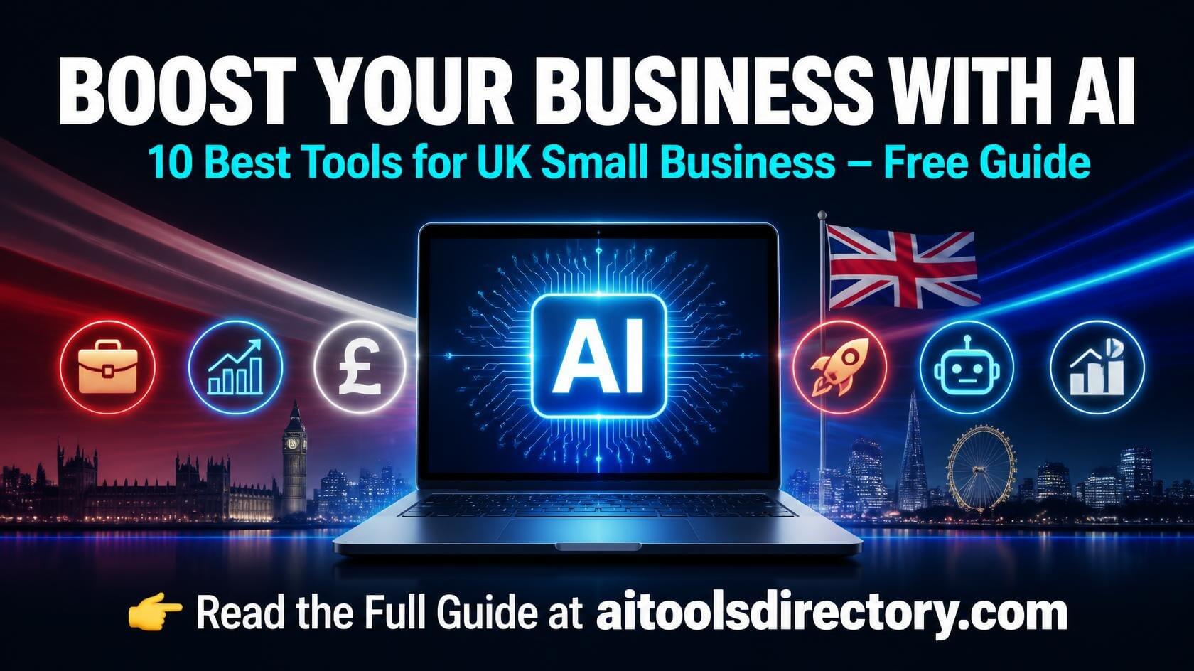 10 Best AI Tools for Small Business in UK 2026 - Free and paid AI tools for marketing, sales, and productivity